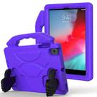 For iPad Mini 5/4/3/2/1 EVA Material Children Flat Anti Falling Cover Protective Shell With Thumb Bracket(Purple) - 1