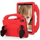 For Samsung Galaxy Tab A7 10.4(2020)T500/T505 EVA Material Children Flat Anti Falling Cover Protective Shell With Thumb Bracket(Red) - 1