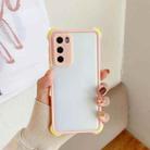 For Huawei P40 TPU + PC Four-Corner Shockproof Skin-feel Case(Pink) - 1