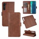 For Motorola Moto Edge Dual-side Magnetic Buckle Horizontal Flip Leather Case with Holder & Card Slots & Wallet(Brown) - 1