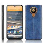 For Nokia 5.3 Shockproof Sewing Cow Pattern Skin PC + PU + TPU Case(Blue) - 1