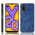 For vivo Y20/Y20i Shockproof Sewing Cow Pattern Skin PC + PU + TPU Case(Blue) - 1