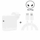 2 in 1 PD3.0 30W USB-C / Type-C Travel Charger with Detachable Foot + PD3.0 3A USB-C / Type-C to 8 Pin Fast Charge Data Cable Set, Cable Length: 1m, AU Plug - 1