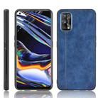 For OPPO Realme 7 Pro Shockproof Sewing Cow Pattern Skin PC + PU + TPU Case(Blue) - 1