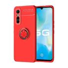 For vivo Y73s Metal Ring Holder 360 Degree Rotating TPU Case(Red+Red) - 1