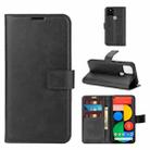 For Google Pixel 5 XL / 4a 5G Retro Calf Pattern Buckle Horizontal Flip Leather Case with Holder & Card Slots & Wallet(Black) - 1