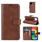 For Google Pixel 5 Retro Calf Pattern Buckle Horizontal Flip Leather Case with Holder & Card Slots & Wallet(Dark Brown) - 1