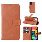 For Google Pixel 5 Retro Calf Pattern Buckle Horizontal Flip Leather Case with Holder & Card Slots & Wallet(Light Brown) - 1