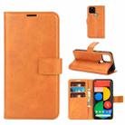 For Google Pixel 5 Retro Calf Pattern Buckle Horizontal Flip Leather Case with Holder & Card Slots & Wallet(Yellow) - 1