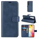 For Xiaomi Mi Note 10 Lite Retro Calf Pattern Buckle Horizontal Flip Leather Case with Holder & Card Slots & Wallet(Blue) - 1