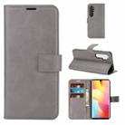 For Xiaomi Mi Note 10 Lite Retro Calf Pattern Buckle Horizontal Flip Leather Case with Holder & Card Slots & Wallet(Gray) - 1