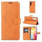 For Xiaomi Mi Note 10 Lite Retro Calf Pattern Buckle Horizontal Flip Leather Case with Holder & Card Slots & Wallet(Yellow) - 1