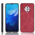 For vivo X50e Shockproof Sewing Cow Pattern Skin PC + PU + TPU Case(Red) - 1