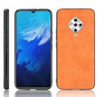 For vivo X50e Shockproof Sewing Cow Pattern Skin PC + PU + TPU Case(Orange) - 1