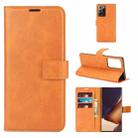For Samsung Galaxy Note20 Ultra Retro Calf Pattern Buckle Horizontal Flip Leather Case with Holder & Card Slots & Wallet(Yellow) - 1