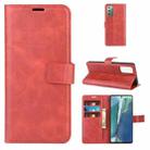 For Samsung Galaxy Note20 Retro Calf Pattern Buckle Horizontal Flip Leather Case with Holder & Card Slots & Wallet(Red) - 1