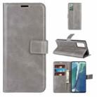 For Samsung Galaxy Note20 Retro Calf Pattern Buckle Horizontal Flip Leather Case with Holder & Card Slots & Wallet(Gray) - 1