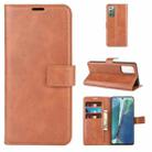 For Samsung Galaxy Note20 Retro Calf Pattern Buckle Horizontal Flip Leather Case with Holder & Card Slots & Wallet(Light Brown) - 1