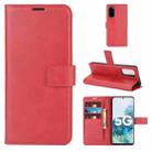 For Samsung Galaxy S20 FE Retro Calf Pattern Buckle Horizontal Flip Leather Case with Holder & Card Slots & Wallet(Red) - 1