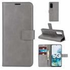 For Samsung Galaxy S20 FE Retro Calf Pattern Buckle Horizontal Flip Leather Case with Holder & Card Slots & Wallet(Gray) - 1