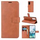 For Samsung Galaxy S20 FE Retro Calf Pattern Buckle Horizontal Flip Leather Case with Holder & Card Slots & Wallet(Light Brown) - 1