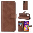 For Samsung Galaxy M31s Retro Calf Pattern Buckle Horizontal Flip Leather Case with Holder & Card Slots & Wallet(Dark Brown) - 1