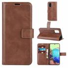 For Samsung Galaxy A71 5G Retro Calf Pattern Buckle Horizontal Flip Leather Case with Holder & Card Slots & Wallet(Dark Brown) - 1