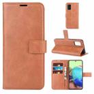 For Samsung Galaxy A71 5G Retro Calf Pattern Buckle Horizontal Flip Leather Case with Holder & Card Slots & Wallet(Light Brown) - 1