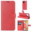 For Samsung Galaxy A42 5G Retro Calf Pattern Buckle Horizontal Flip Leather Case with Holder & Card Slots & Wallet(Red) - 1