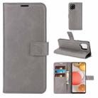For Samsung Galaxy A42 5G Retro Calf Pattern Buckle Horizontal Flip Leather Case with Holder & Card Slots & Wallet(Gray) - 1
