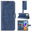 For Samsung Galaxy A21S Retro Calf Pattern Buckle Horizontal Flip Leather Case with Holder & Card Slots & Wallet(Blue) - 1