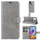 For Samsung Galaxy A21S Retro Calf Pattern Buckle Horizontal Flip Leather Case with Holder & Card Slots & Wallet(Gray) - 1