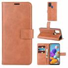 For Samsung Galaxy A21S Retro Calf Pattern Buckle Horizontal Flip Leather Case with Holder & Card Slots & Wallet(Light Brown) - 1