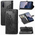 For vivo Y20 Mandala Flower Embossed Horizontal Flip Leather Case with Bracket / Card Slot / Wallet / Lanyard(Black) - 1