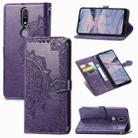 For Nokia 2.4 Mandala Flower Embossed Horizontal Flip Leather Case with Bracket / Card Slot / Wallet / Lanyard(Purple) - 1