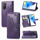 For Xiaomi Mi 10T / Redmi K30S Mandala Flower Embossed Horizontal Flip Leather Case with Bracket / Card Slot / Wallet / Lanyard(Purple) - 1