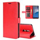 For Nokia C3 R64 Texture Single Horizontal Flip Protective Case with Holder & Card Slots & Wallet& Photo Frame(Red) - 1