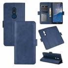 For Nokia C3 Dual-side Magnetic Buckle Horizontal Flip Leather Case with Holder & Card Slots & Wallet(Dark Blue) - 1