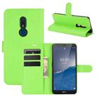 For Nokia C3 Litchi Texture Horizontal Flip Leather Case with Holder & Card Slots & Wallet(Green) - 1