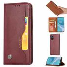 For OnePlus 8T Knead Skin Texture Horizontal Flip Leather Case with Photo Frame & Holder & Card Slots & Wallet(Wine Red) - 1