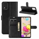 For LG K42 Litchi Texture Horizontal Flip Protective Case with Holder & Card Slots & Wallet(Black) - 1