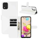 For LG K42 Litchi Texture Horizontal Flip Protective Case with Holder & Card Slots & Wallet(White) - 1