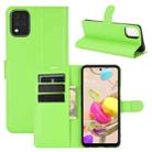 For LG K42 Litchi Texture Horizontal Flip Protective Case with Holder & Card Slots & Wallet(Green) - 1