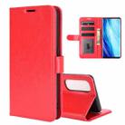 For OPPO Reno 4 Pro 4G R64 Texture Single Horizontal Flip Protective Case with Holder & Card Slots & Wallet& Photo Frame(Red) - 1