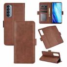 For OPPO Reno4 Pro 4G Dual-side Magnetic Buckle Horizontal Flip Leather Case with Holder & Card Slots & Wallet(Brown) - 1
