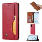 For Huawei P Smart 2021 Knead Skin Texture Horizontal Flip Leather Case  , with Photo Frame & Holder & Card Slots & Wallet(Red) - 1