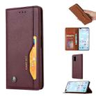 For Huawei P Smart 2021 Knead Skin Texture Horizontal Flip Leather Case  , with Photo Frame & Holder & Card Slots & Wallet(Wine Red) - 1