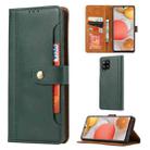 For Samsung Galaxy A42 Calf Texture Double Fold Clasp Horizontal Flip Leather Case with Photo Frame & Holder & Card Slots & Wallet(Emerald) - 1