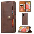 For Samsung Galaxy A42 Calf Texture Double Fold Clasp Horizontal Flip Leather Case with Photo Frame & Holder & Card Slots & Wallet(Coffee) - 1