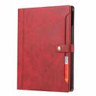Calf Texture Double Fold Clasp Horizontal Flip Leather Case with Photo Frame & Holder & Card Slots & Wallet For iPad Air 2022 / 2020 10.9(Red) - 2